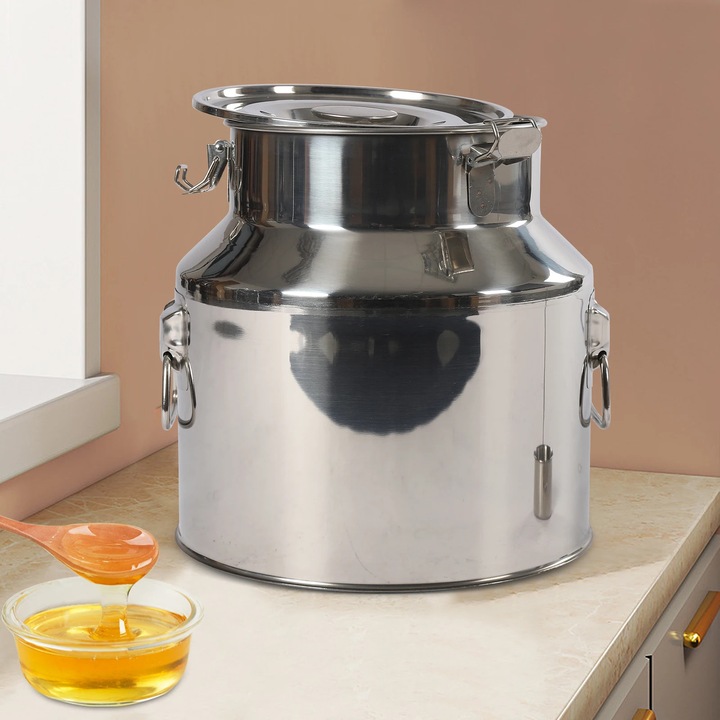 Butoi din Otel Inoxidabil pentru Fermentare, Recipient pentru Vin si Bere de Casa, Stocare Ulei, Orez, Apa, Material Durabil, Capcitate Mare