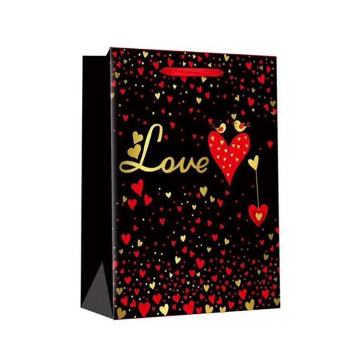 Punga cadou Love, 26 x 32 x 12 cm, neagra