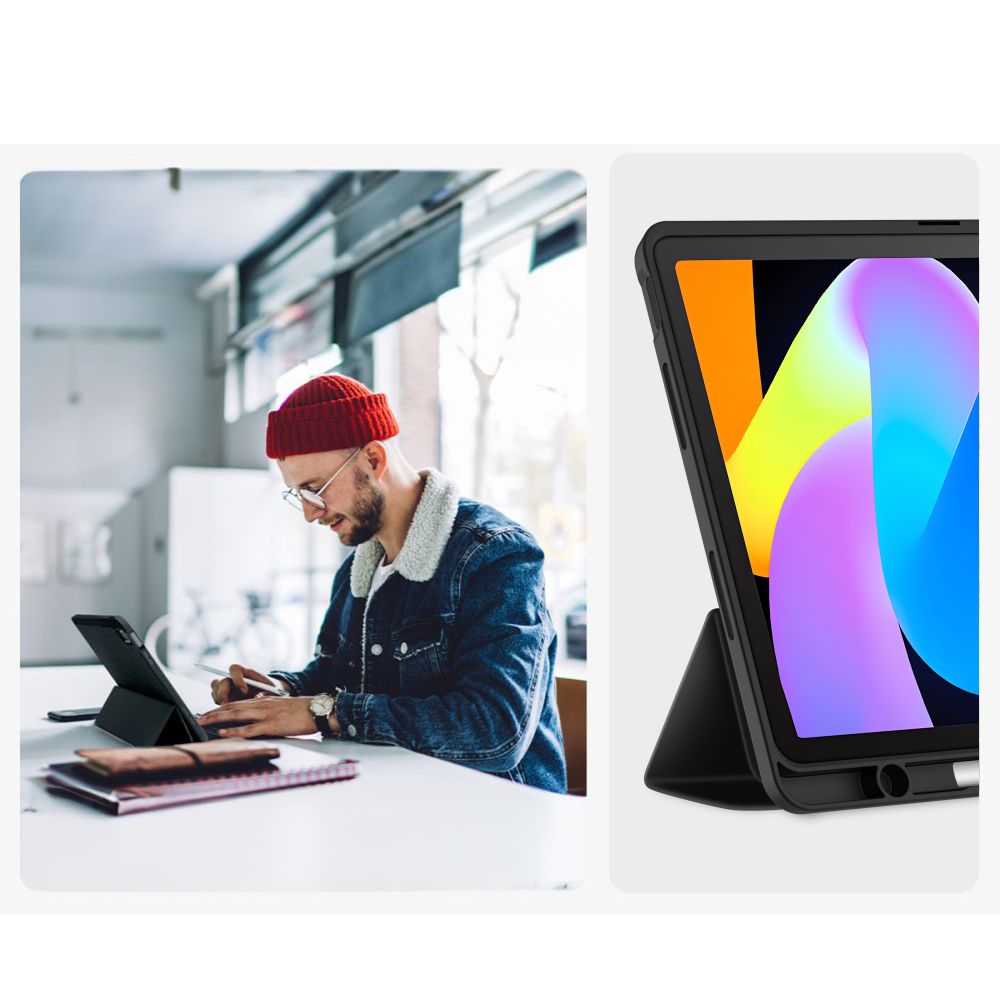 Husa Tech-Protect Smartcase Pen compatibila cu Lenovo Idea Tab 11 inch TB-336, Negru
