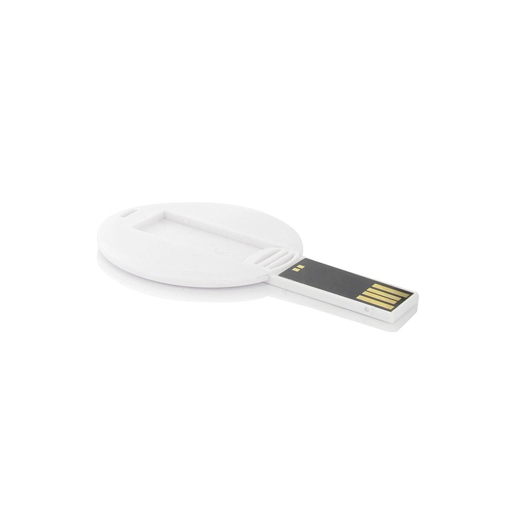 Unitate flash USB, card de disc, USB 2.0, 16 GB, fara logo, alb