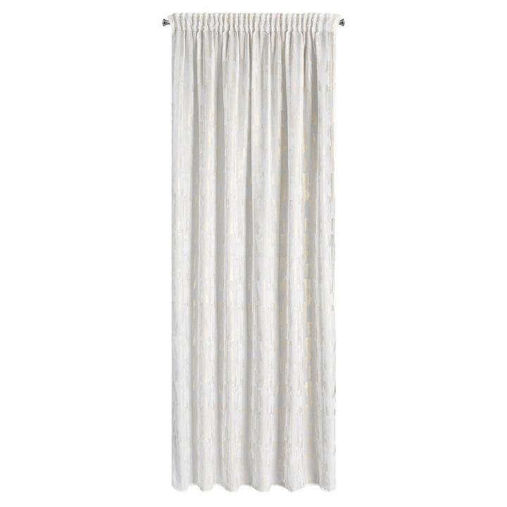 ILARIA függöny 140 x 250 cm gyűrűkkel Eurofirany fehér