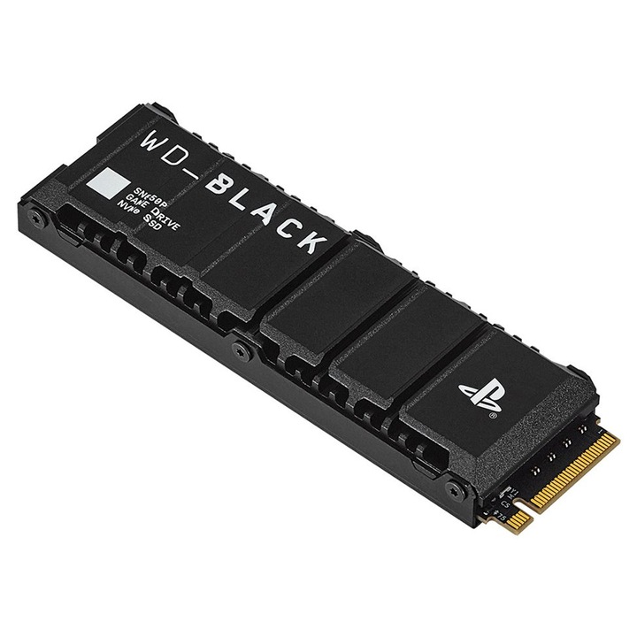 SSD Meghajtó, Hivatalosan engedélyezett a PlayStation 5 konzolhoz, WD BLACK SN850P NVMe SSD a PS5 konzolokhoz lehetővé teszi, hogy több címet tároljon problémamentes telepítéssel, Azonnal bővítheti 1 TB tárolóhelyét, hogy több WDBBYV0010BNC-WRSN-t tartson