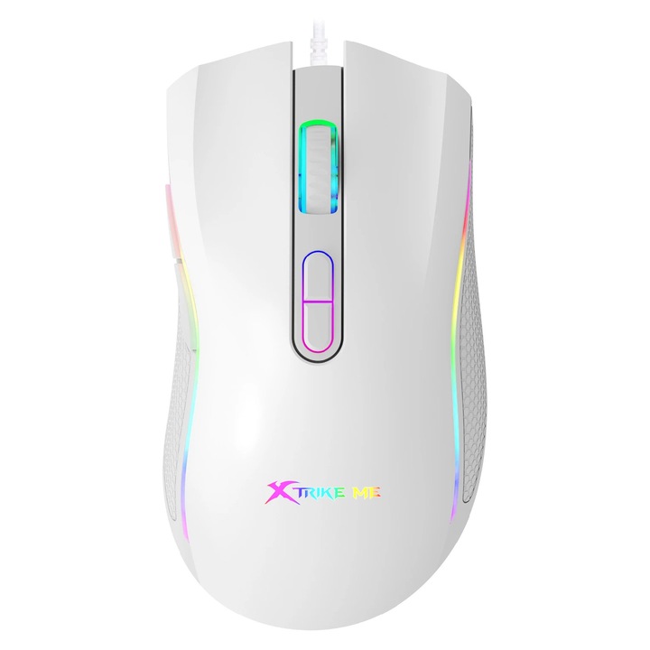 Xtrike ME Gamer Egér, GM-314 fehér, 7200dpi, RGB XTRM-GM-314-WH