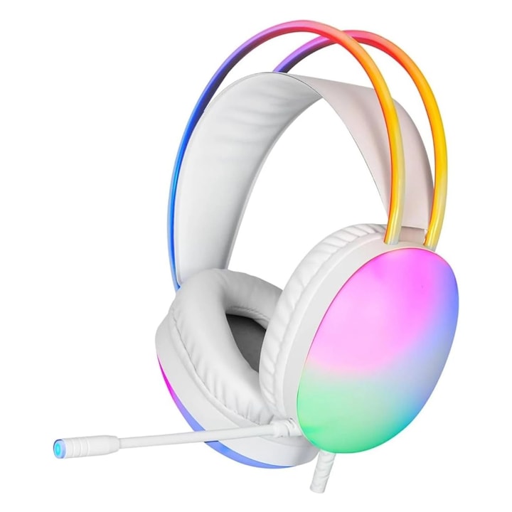 Xtrike ME геймърски слушалки Gaming Headphones GH-511 - 50mm, RGB, White XTRM-GH-511