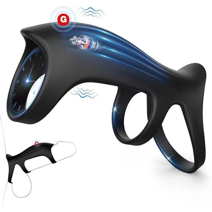 Pénisz vibrátor gyűrű, szexuális játékok, mobilalkalmazás-vezérlés, késleltetett ejakuláció, az erekció javítására, 10 vibrációs móddal, szilikon, állítható, fekete