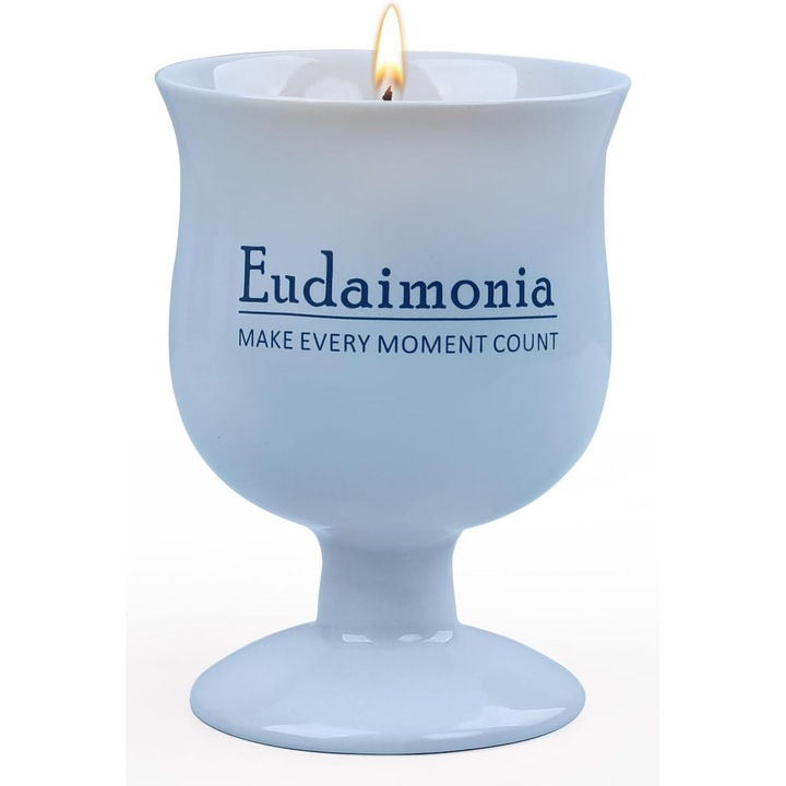 Ароматна свещ Autumnlife, антистрес, парфюм, натурална ароматерапия свещ с флорален аромат, елегантен комплект, Blue, 250г