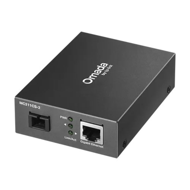 Media Convertor WDM Gigabit RJ45 - Single-mode SC Bi-directional, 2 km - TP-Link Omada MC211CS-2