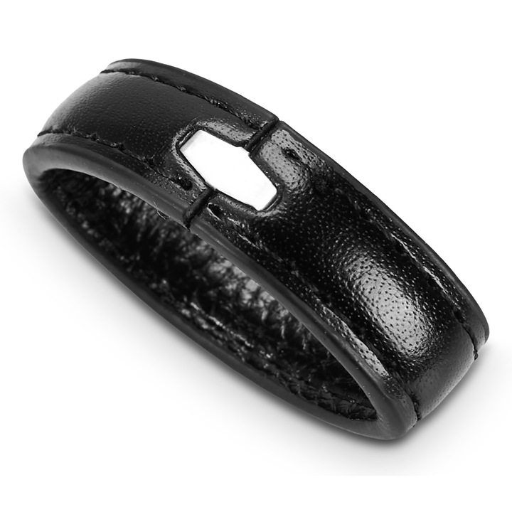 Lupa pentru curea automata, Betlewski, piele naturala, culoare neagra, 3, 5 cm, pentru curea cu marcaj C35