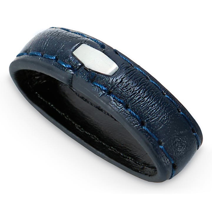 Lupa pentru curea automata, Betlewski, piele naturala, culoare bleumarin, 3, 5 cm, pentru curea cu marcaj C35