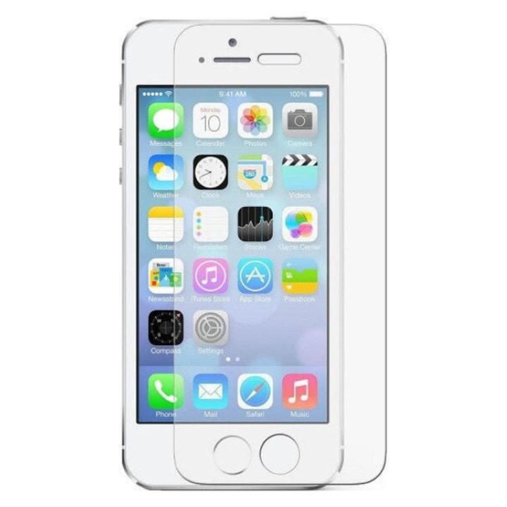 Folie sticla compatibila cu iPhone 5 / 5s / 5C / SE, Case Friendly, 2.5 D, Grosime de 0.3mm, Transparent
