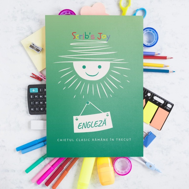Caiet Scrib’s Joy cu dichis, Engleza, A5, 148.5x210mm