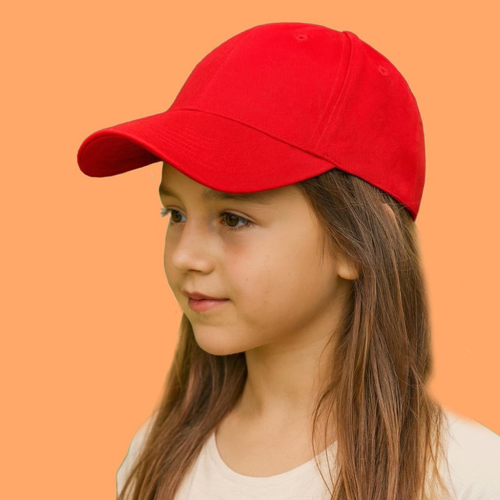 Sapca copii CRI-FLO, ajustabila, bumbac, rosu