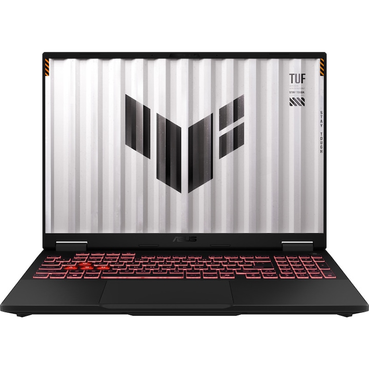 Laptop Gaming ASUS TUF A18 FA608UP Procesor AMD Ryzen™ 7 260 16M Cache, up to 5.1 GHz, 16" FHD+ 165Hz, 32GB DDR5, 1TB SSD, NVIDIA GeForce RTX 5070 @8GB, Negru/Gri