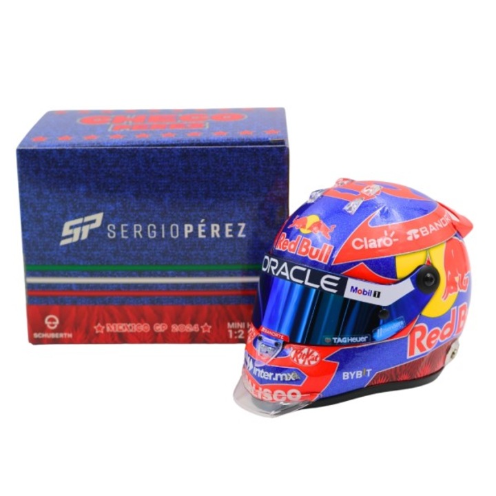 Macheta Casca Sergio Perez Red Bull Racing #11 Mexico GP Formula 1 2024 helmet - 1/2 Schuberth