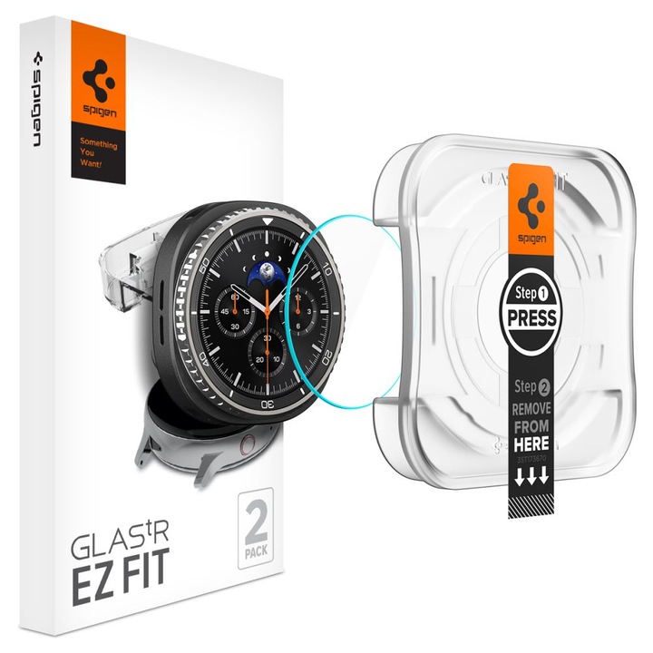 Fólia Samsung Galaxy Watch8 Classic szett 2, Glas.TR EZ FIT, P39, Edzett üveg, Átlátszó