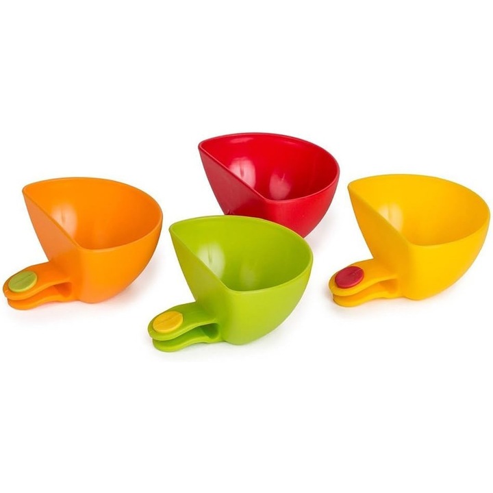 4 db csipeszes szósztartó, többszínű, 7,5x5x4,5 cm