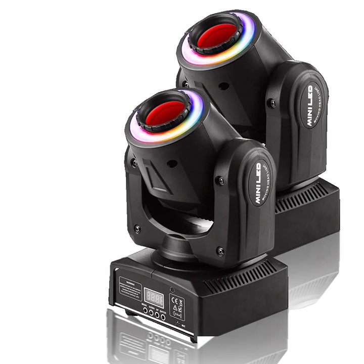 Осветително оборудване, DJ Диско парти светлина, 540 оборота, DMX512 управление, комплект от 2 бр., 29.5x20x23см, многоцветно