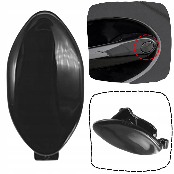 Husa Exterior, BMW 3 5 X3 X4 X5 X6 X7, Capac negru pentru manerul usii, Plastic, Negru