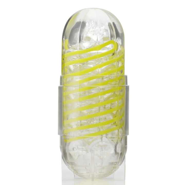 Vibrator Tenga Spinner 03 Shell, spirális forgásrendszer, átlátszó anyag, 13x4,5cm
