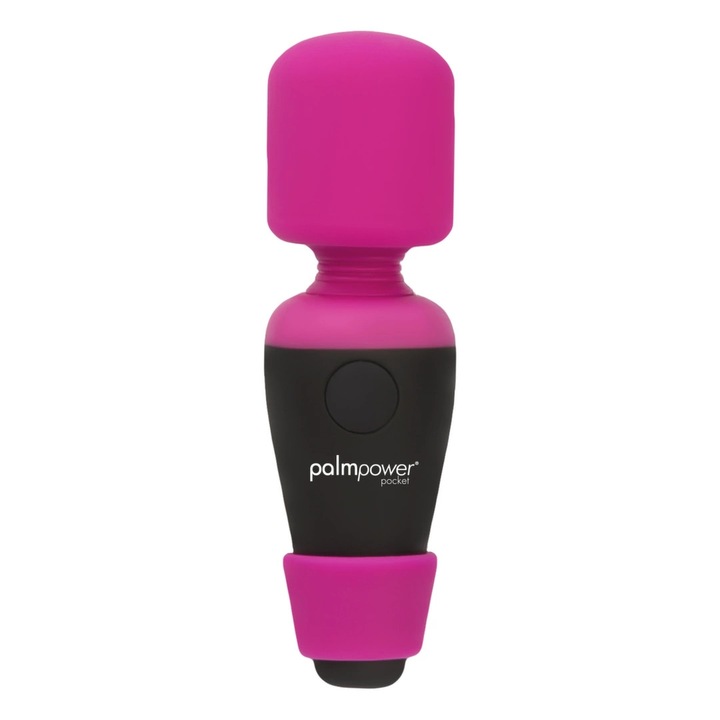 Masajer compact PalmPower Pocket Wand, sistem de vibratii multi-nivel, waterproof, 9x2,5cm