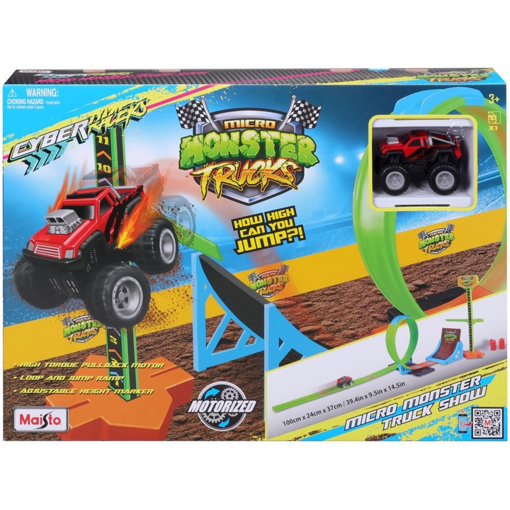 Комплект за игра Maisto - Cyber Racers, Micro Monster Truck Show