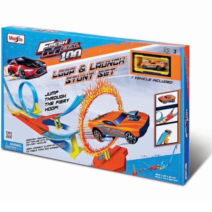 Set de joaca Maisto - Fresh Metal, Loop & Lunch Stunt Set
