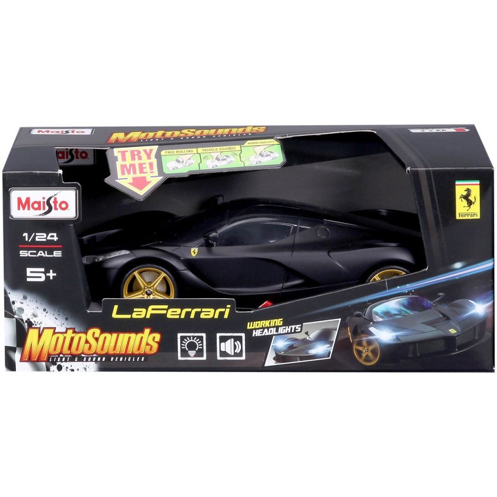 Masinuta Maisto MotoSounds - Ferrari LaFerrari, cu lumini si sunete, 1:24