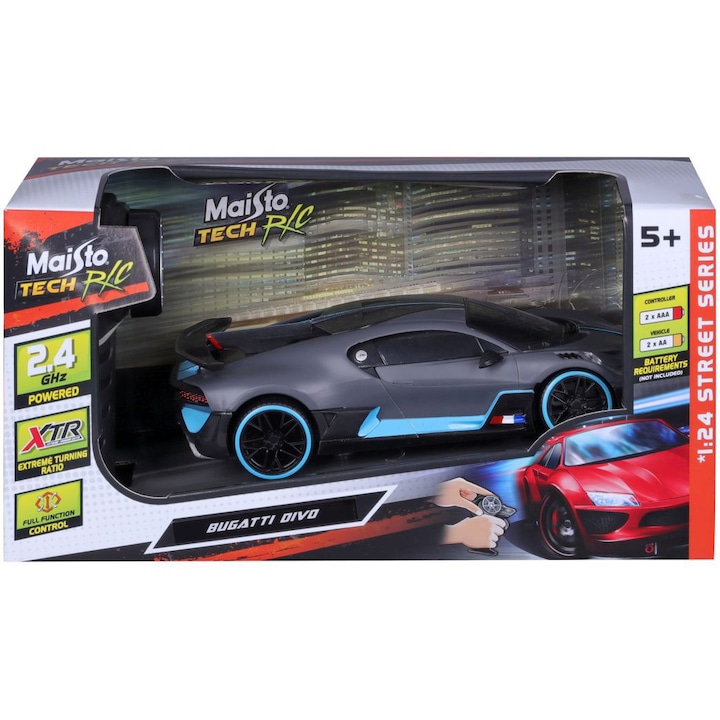 Количка Maisto Tech R/C - Bugatti Divo, 1:24
