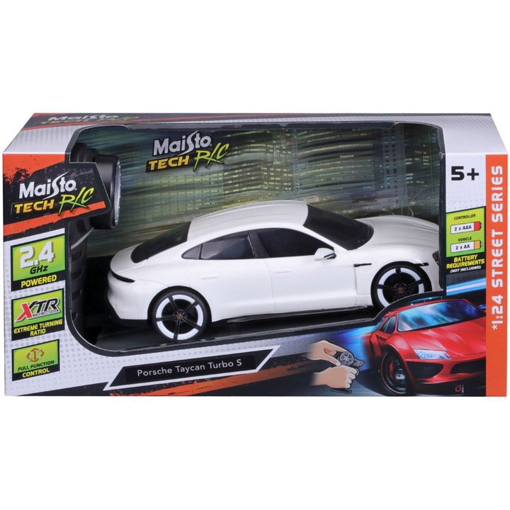Masinuta Maisto Tech R/C - Porsche Taycan Turbo S, 1:24