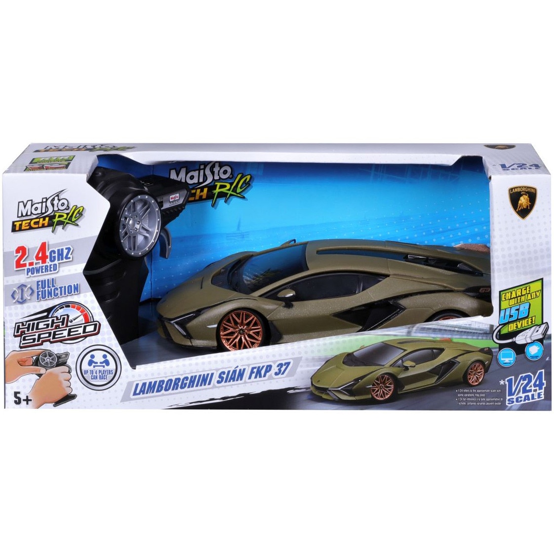 Masinuta Maisto Tech R/C Premium - Lamborghini Scian FKP37, 1:24