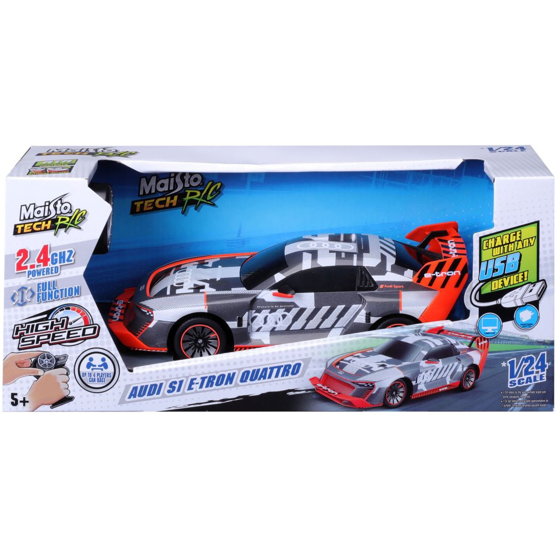 Masinuta Maisto Tech R/C Premium - Audi S1 E-Tron Quatro, 1:24