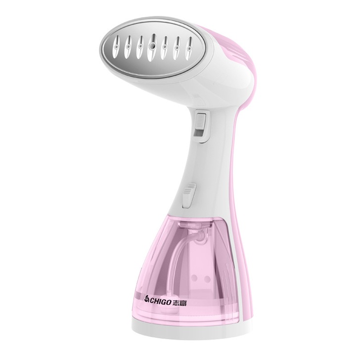 Aparat de calcat vertical cu aburi, jet de abur pana la 32g/ min, tehnologie De-Calc si Optimal Temp, netezeste hainele, rezervor de apa 330ml, Roz