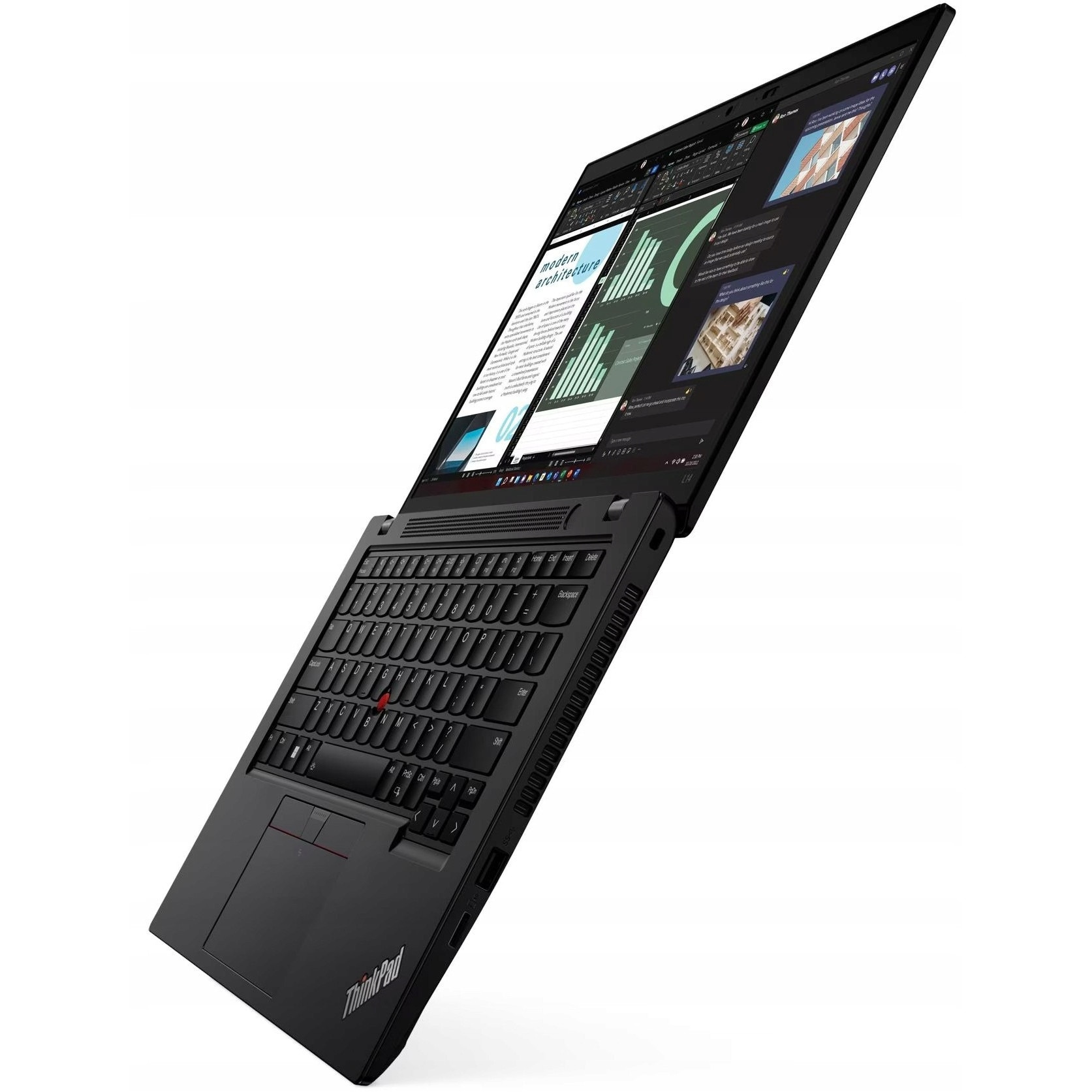 Pachet promo: Laptop Lenovo ThinkPad L14 G4, AMD Ryzen 3 PRO 7330U, 32GB RAM, 1TB SSD, 14" Full HD, Tactil + Geanta laptop, Lenovo, 15.6'', Negru