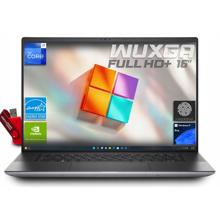 Dell Precision 5680 i7 32GB 512GB 16" 1920x1200 IPS RTX LED W11 Pro laptop