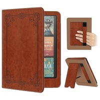 Husa protectoare pentru Kindle Paperwhite 7 inch/6.8 inch(12th Gen/11th Gen/2024 /2021) si Kindle Colorsoft Signature Edition, auto sleep/wake, suport pliabil, piele PU, ZYciyci®, maro vintage