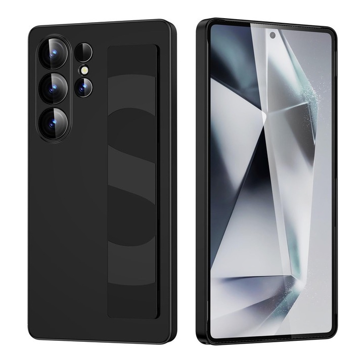 Husa telefon pentru Samsung Galaxy S24 Ultra 5G, design bratara din silicon, TPU, rezistenta la socuri si praf, ZYciyci®, neagra