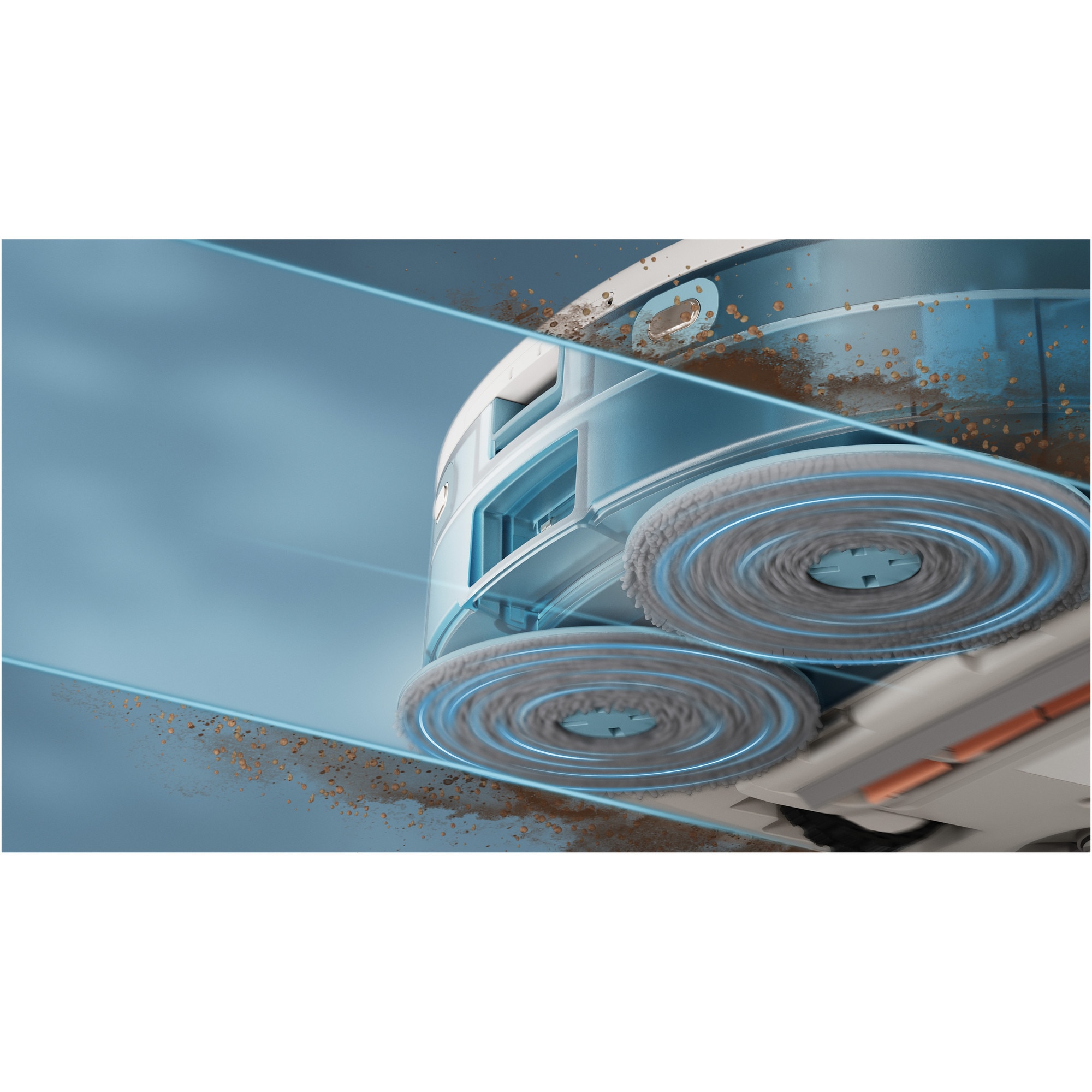 Aspirator robot si mop Philips XU5100/20 seria 5000, statie de golire automata, navigare LDS, mop rotativ, 10.000 Pa, Perie antiîncurcare, Detectare obstacole mici, Detectare automata a covoarelor, culoare bej