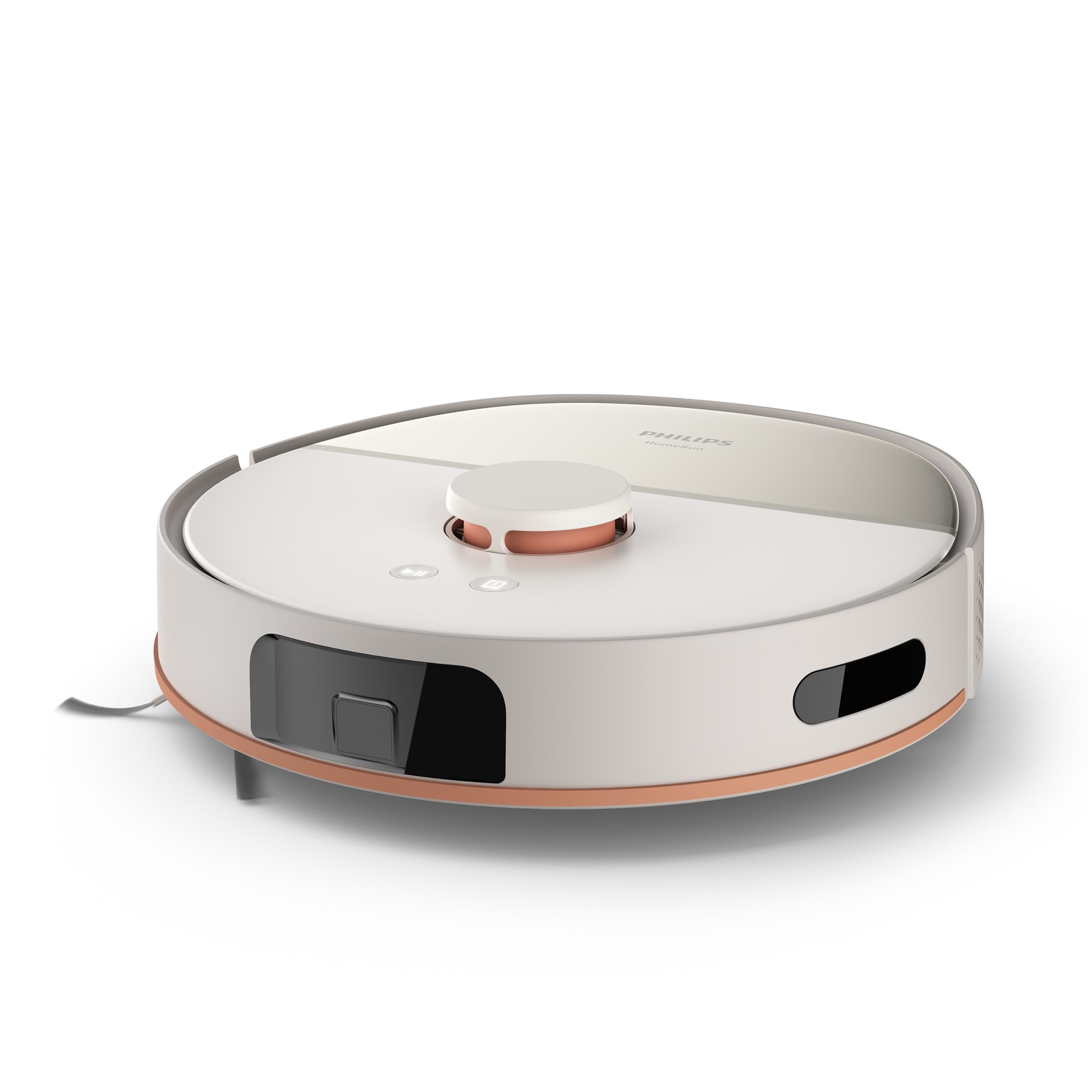 Aspirator robot si mop Philips XU5100/20 seria 5000, statie de golire automata, navigare LDS, mop rotativ, 10.000 Pa, Perie antiîncurcare, Detectare obstacole mici, Detectare automata a covoarelor, culoare bej
