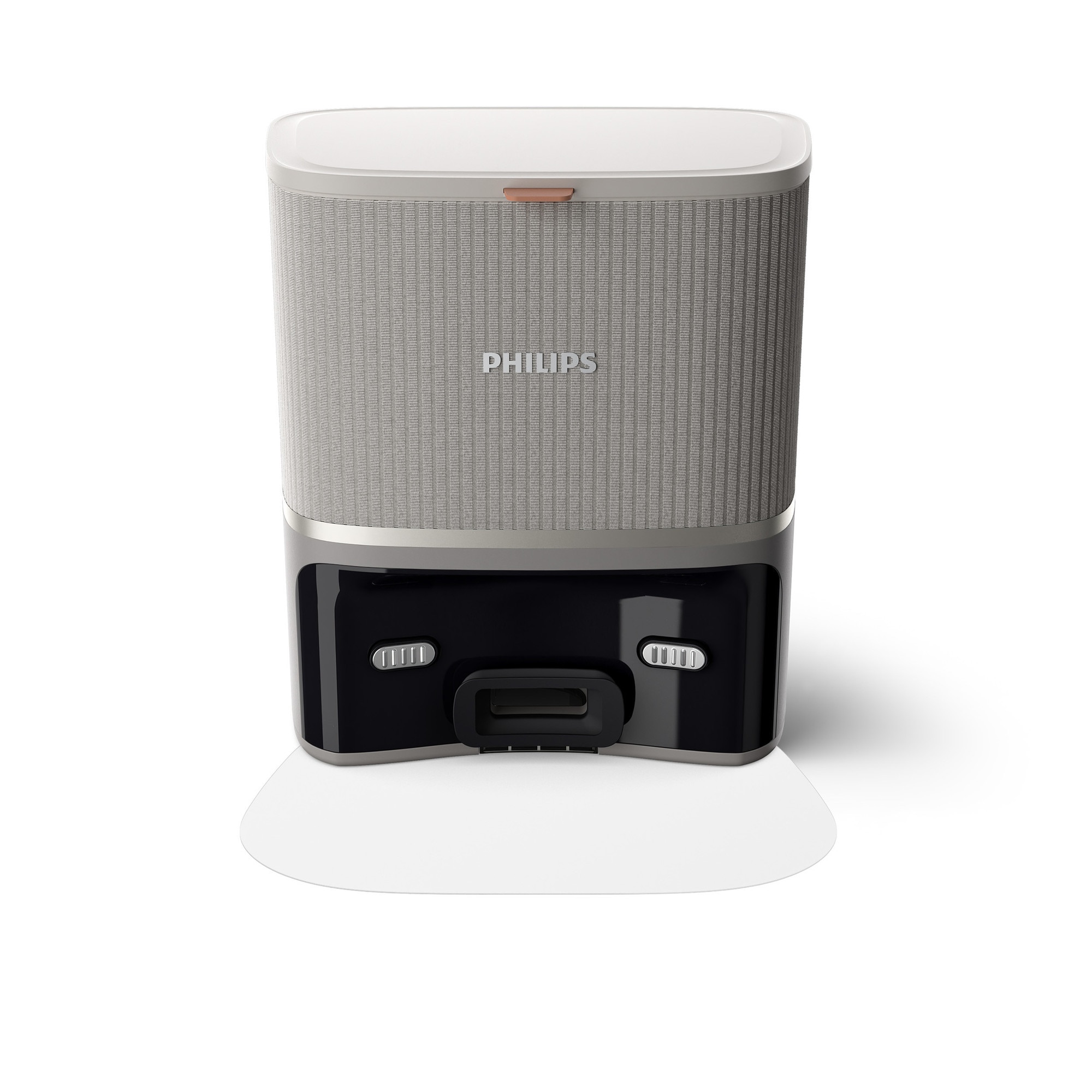 Aspirator robot si mop Philips XU5100/20 seria 5000, statie de golire automata, navigare LDS, mop rotativ, 10.000 Pa, Perie antiîncurcare, Detectare obstacole mici, Detectare automata a covoarelor, culoare bej