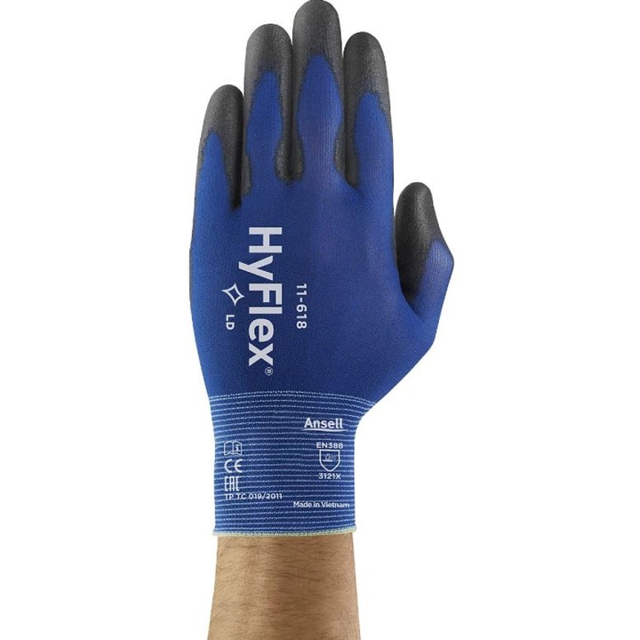 Ansell Hyflex 11-561 kesztyű, Iso C, 9-es méret