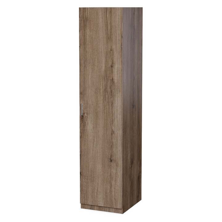 Dulap Tip Soldat, Meblast, 50x220x55 cm, PAL 18 mm, Balamale GTV, Cu Bara si Rafturi, Stejar Carpenter Whisky