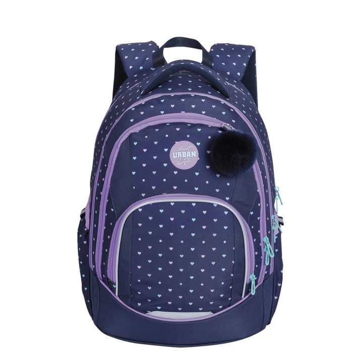 Városi anatómiai iskolatáska, SZÍVEK, 43x29x22 cm