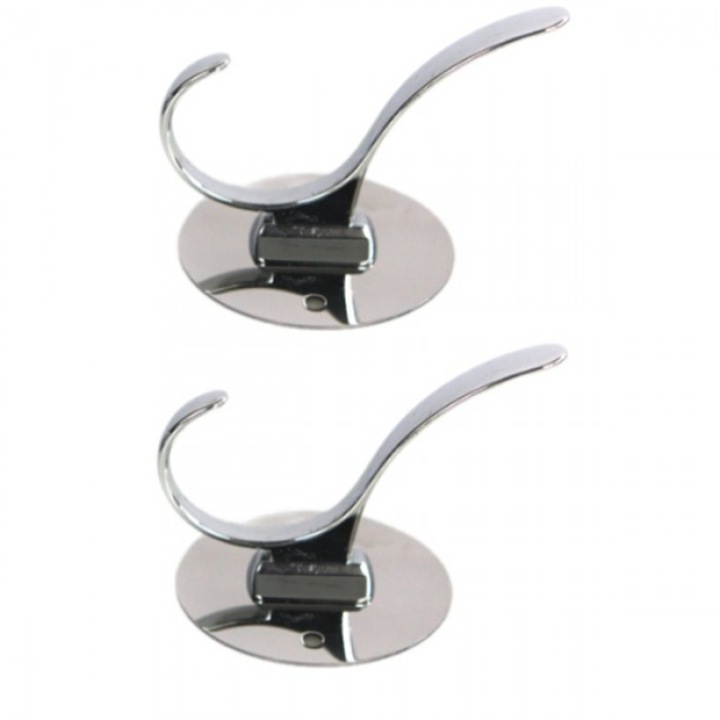 Set 2 cuiere baie cromat cu o agatatoare