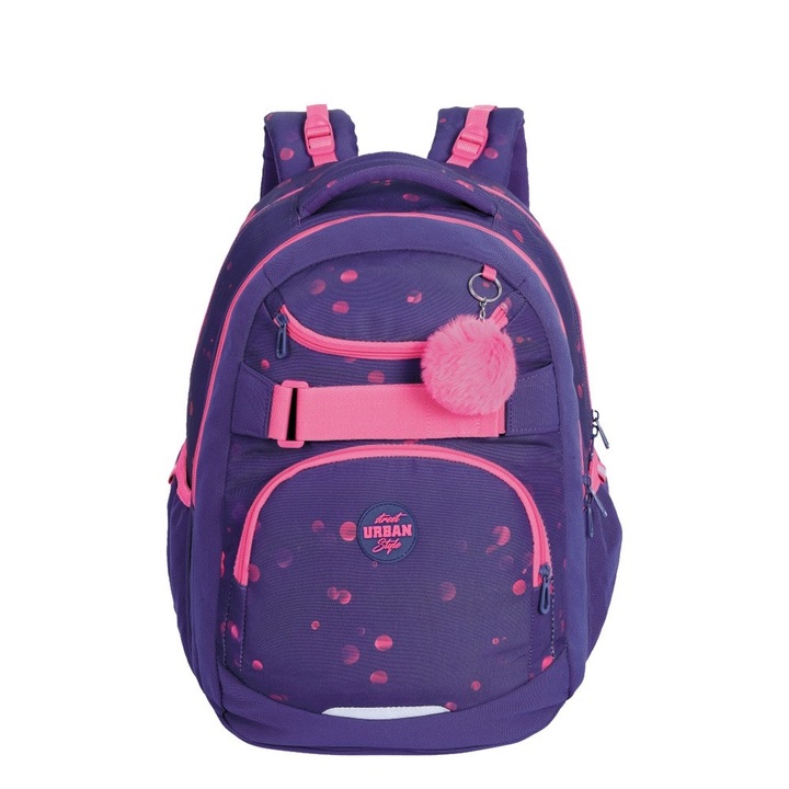 Városi anatómiai iskolatáska, BUBORÉKOK, 43x29x22 cm