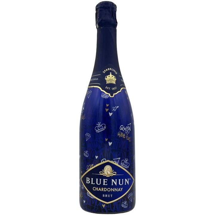 Vin spumant Blue Nun Queen Edition, Chardonnay Brut, 11%, 0.75l