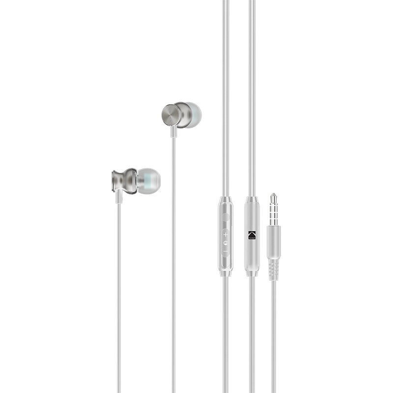 Căști cu fir Kodak, In-ear, Gri, pentru adulți