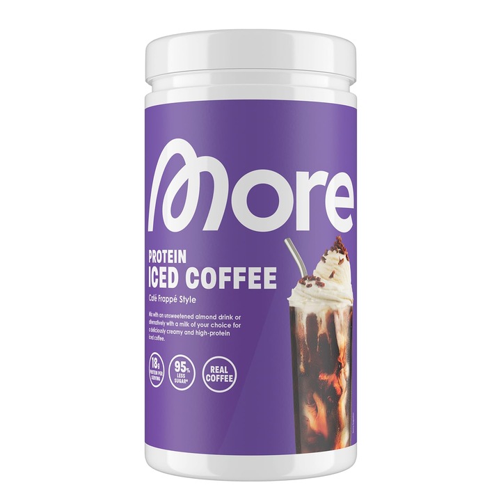 Cafea cu gheață, MORE NUTRITION, 500 g, conținut scăzut de zahăr, conținut scăzut de grăsimi