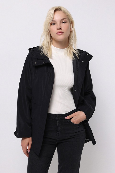 COLIN'S, Jacheta cu gluga si buzunare laterale, Negru