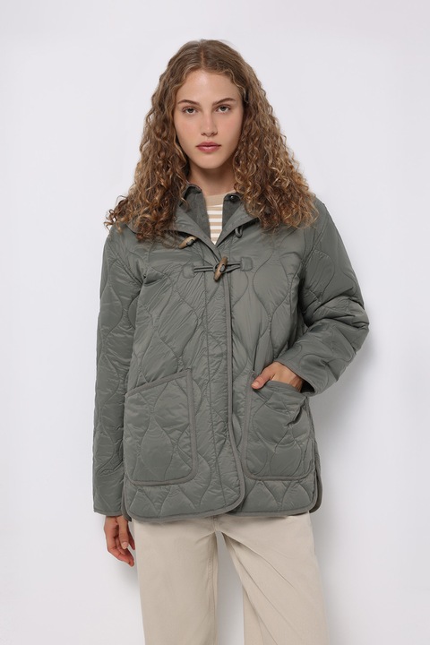 COLIN'S, Jacheta matlasata cu nasturi brandenburg, Kaki