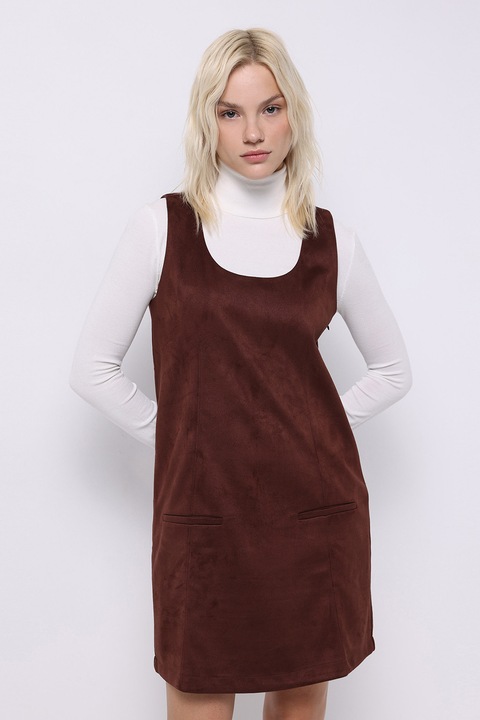 COLIN'S, Rochie scurta cu decolteu amplu, Visiniu